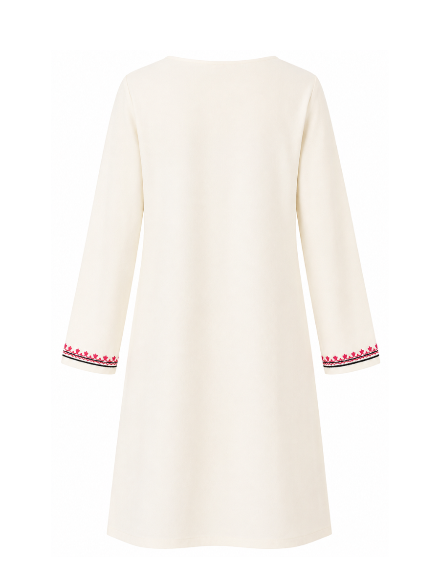 Noor : Aari embroidery summer kurti | Light Gray